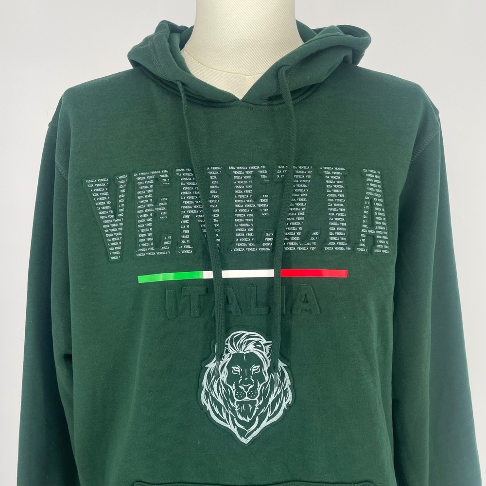 Star Venezia Italia Venezia Print Forest Green Hoodie Men's XXXL‎ NWT